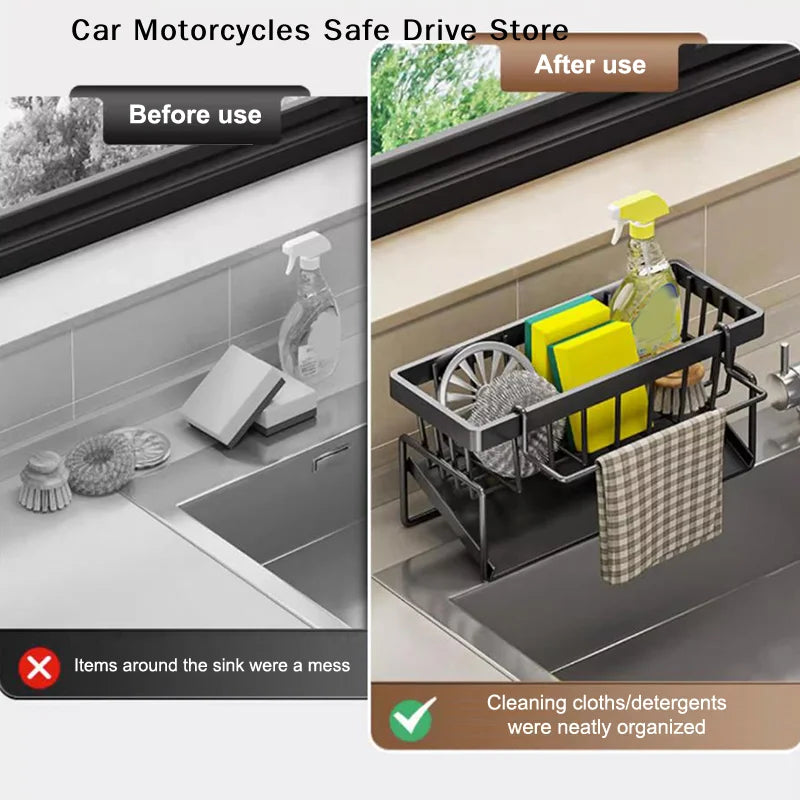 CMKitchen Multifunctional Shelf Sponge Drain Rack Sink Drainage