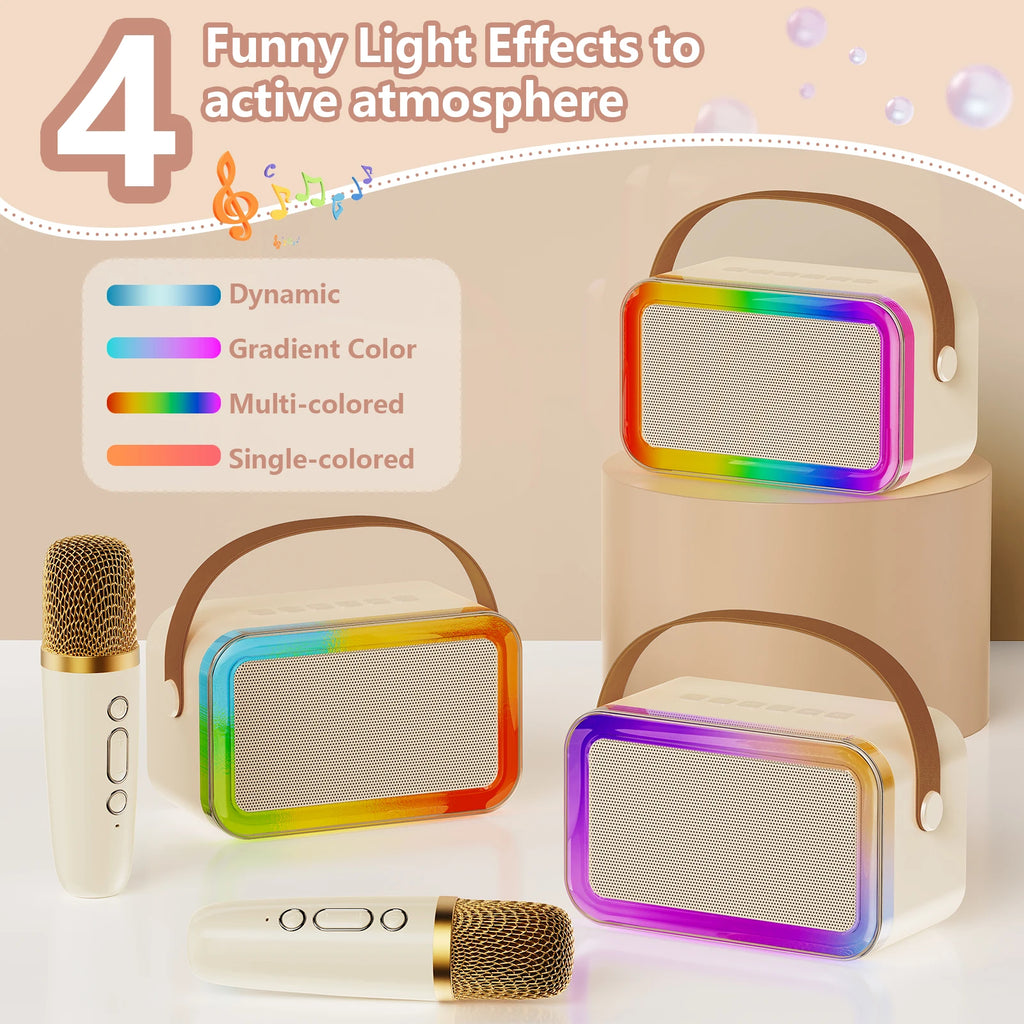 Karaoke Machine Kids Adults Portable Bluetooth Speaker 2 Wireless