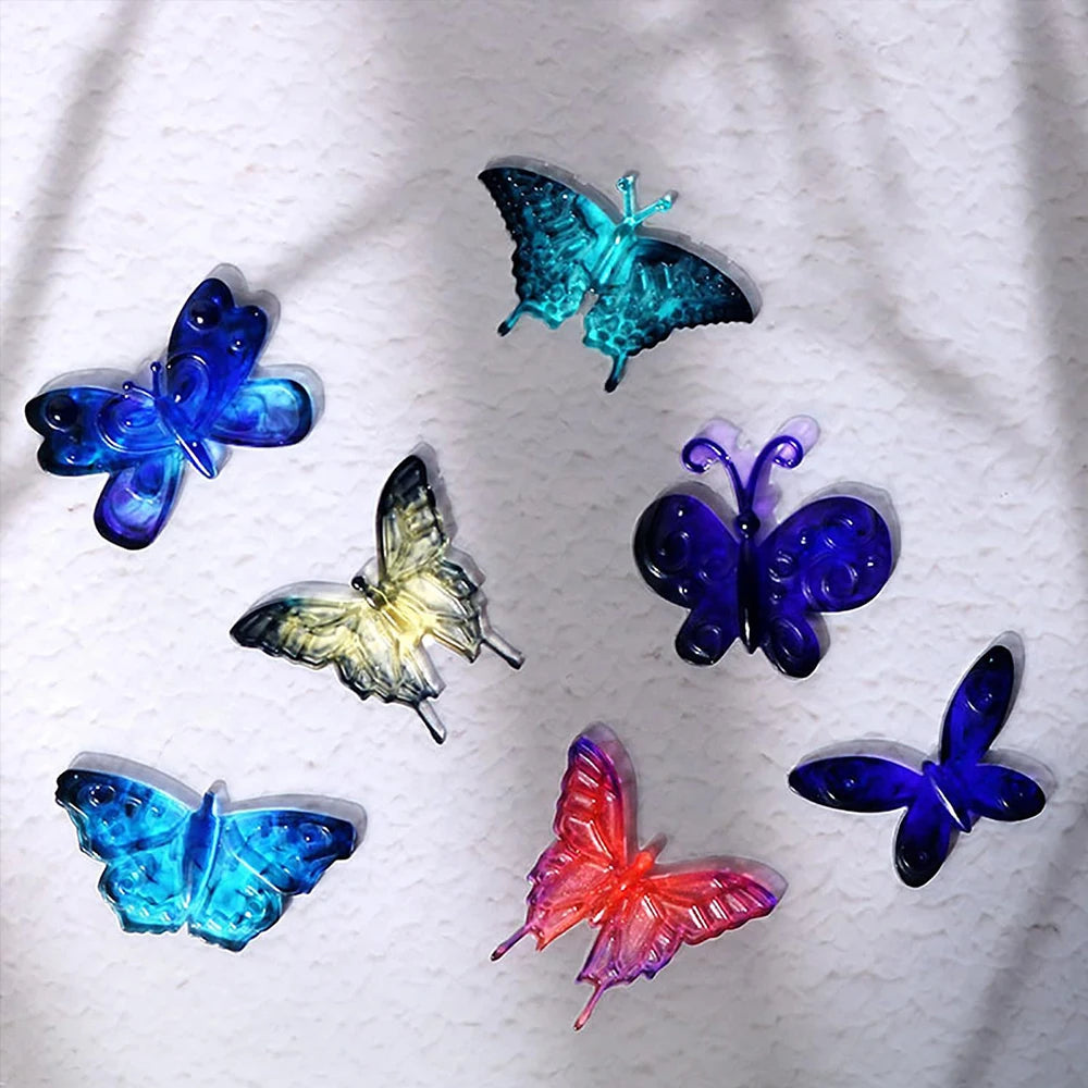 Butterfly Silicone Pendant Mold DIY 6 Styles Butterfly Keychain Earring Brooch Necklace Jewelry Crafts Making Epoxy Resin Mould Zpaxo