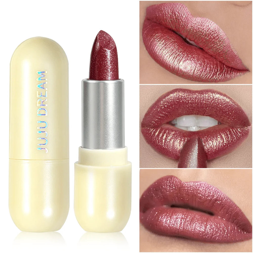 Sparkling, Waterproof, Non-Fading, Long-Lasting, High-Pigment Glitter Lipstick for Bold & Glossy Lips Zpaxo