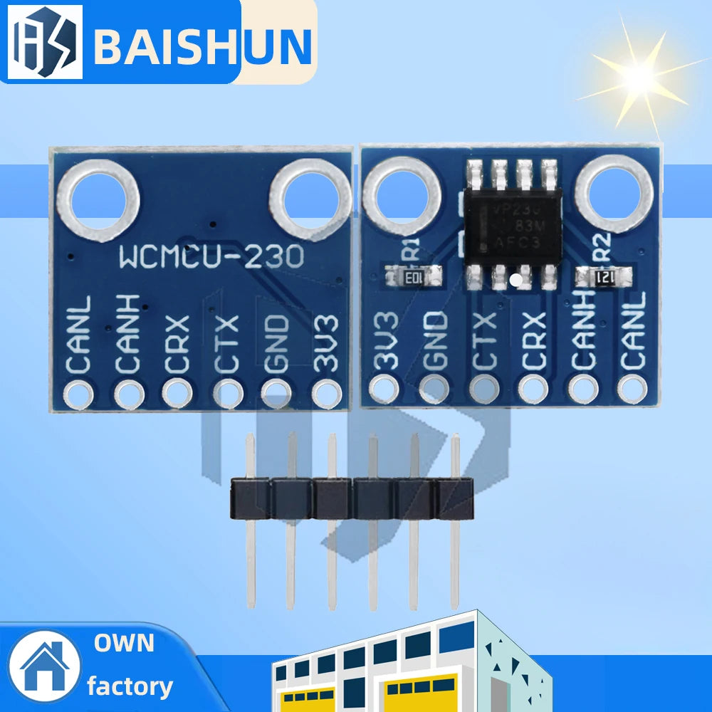 SN65HVD230 CAN Bus Development Board ISO 11898-2 Compliant 1Mbps Zpaxo
