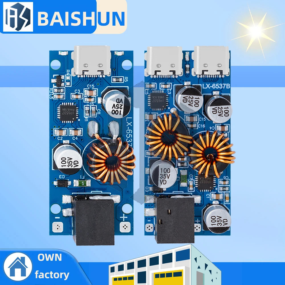 30W Dual USB-C PD 3 0 QC3 Fast Charging Module 5V-12V 3A Intelligent Zpaxo
