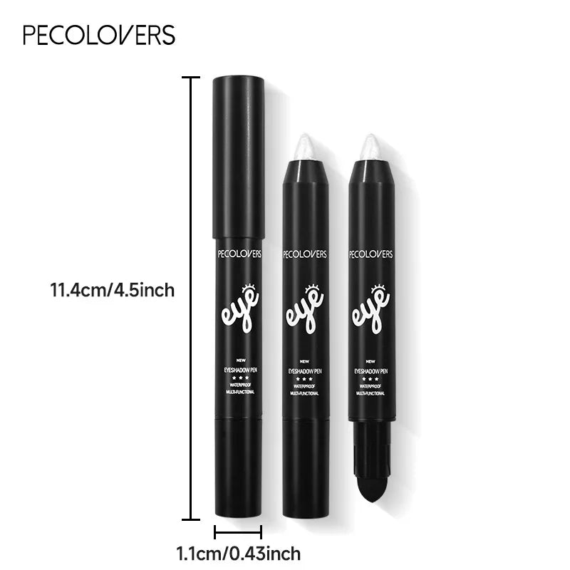 6 Colors Eyeshadow Pencil Stick, Waterproof Pearly Shimmer Glitter Eyeshadow Eyeliner Pen, Long Lasting Eye Makeup Tool Zpaxo