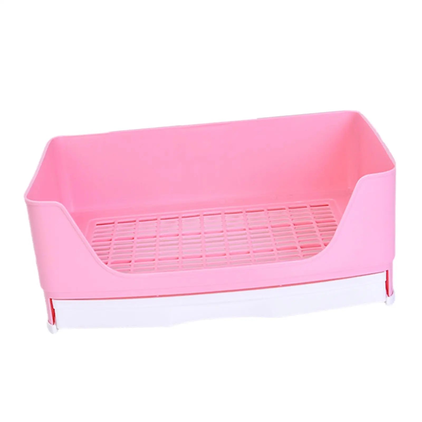 Rabbit Litter Box Portable Non Slip Bottom Pan Bunny Potty Trainer Corner for Chinchillas Ferrets Small Animals Pet Accessories Zpaxo Pink