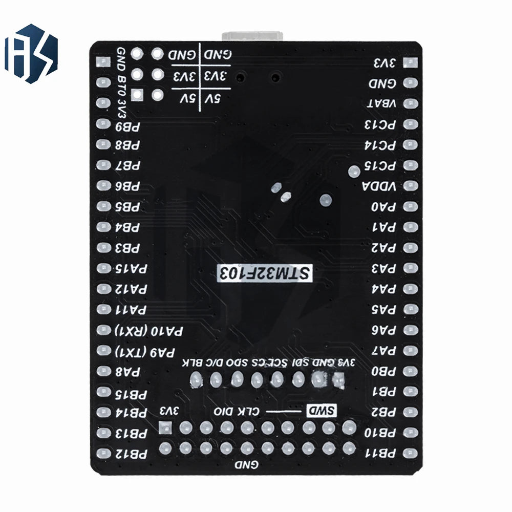 ‌STM32F103C8T6 Cortex-M3 Evaluation Board – 72MHz ARM MCU with 64KB Flash, USB 2.0, CAN & Motor Control PWM | Integrated ST-Link Zpaxo