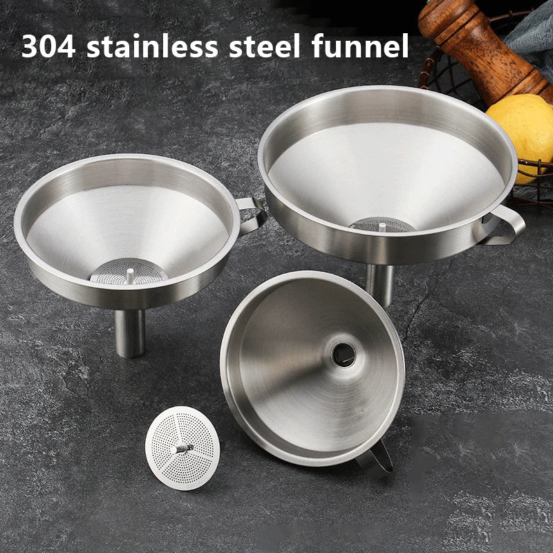 Stainless Steel Kitchen Accessory Canning Funnel Cooking Beer Wine Zpaxo