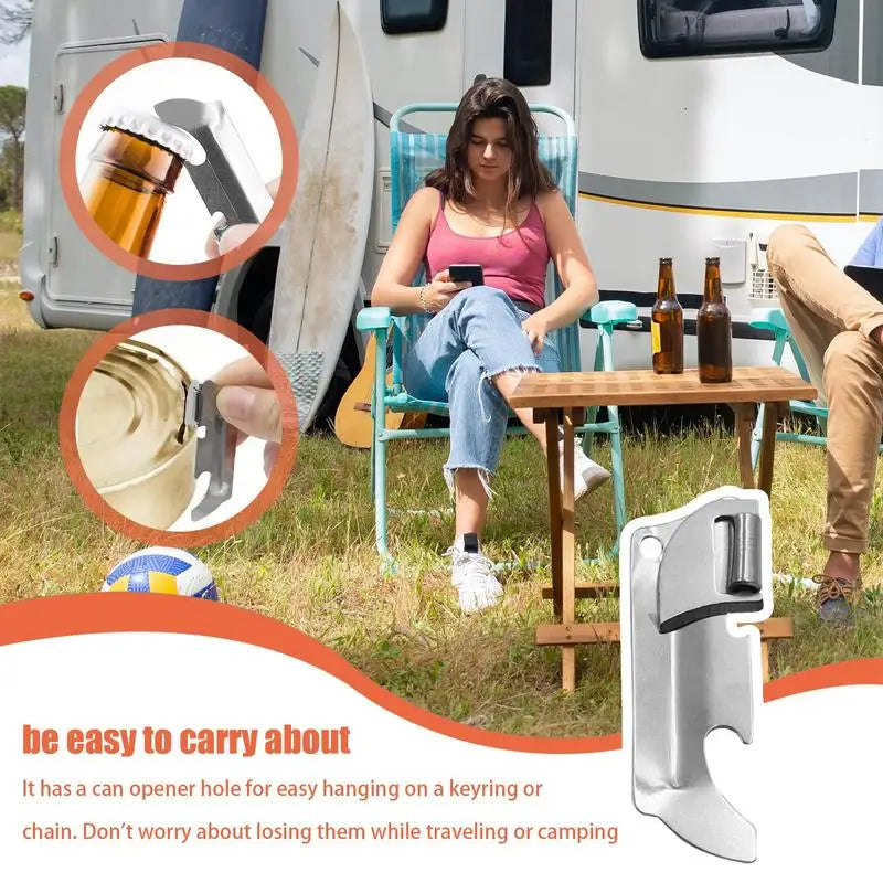 Manual Can Openers Stainless Steel Hand Held Opener Jar Camping