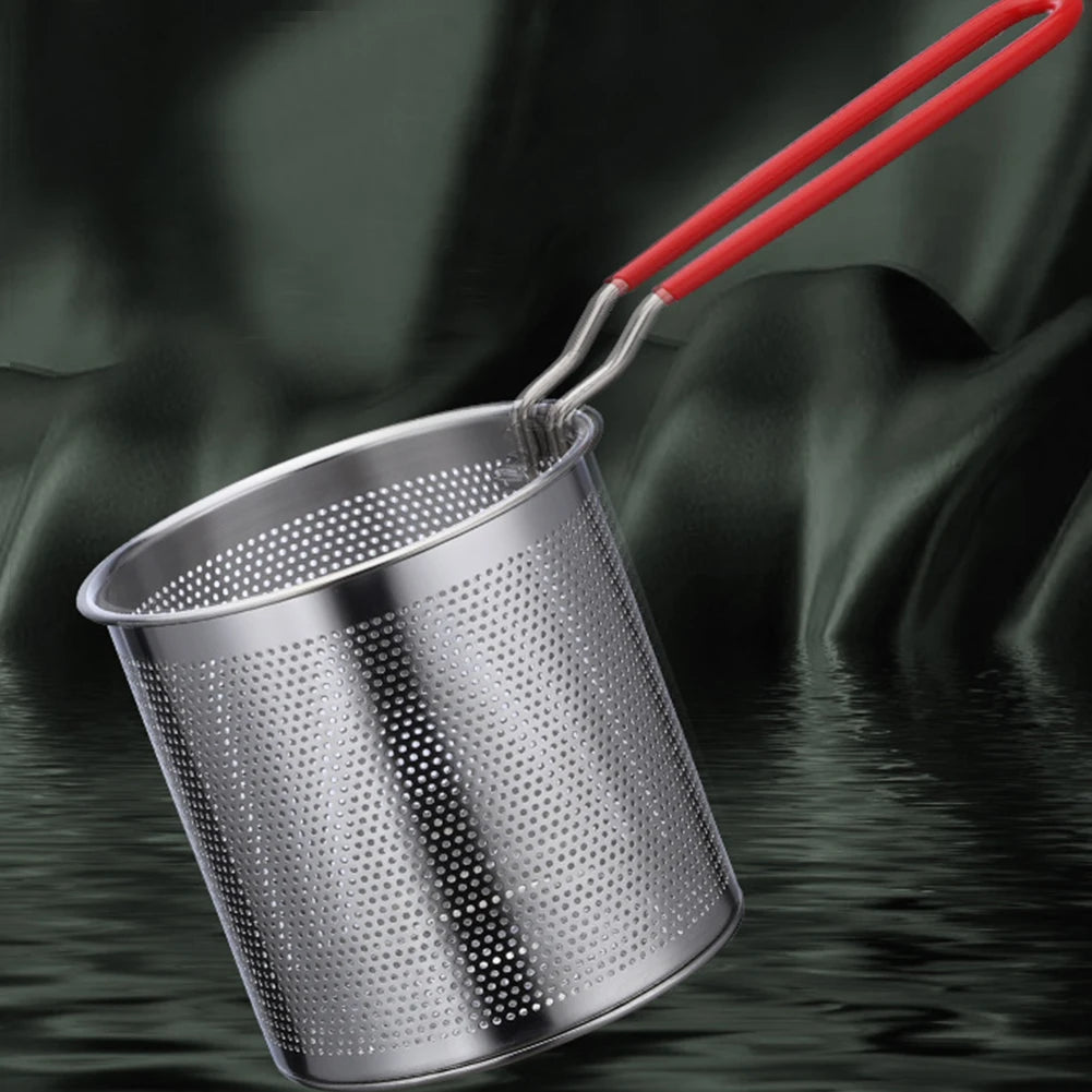 1200ML Chicken Fried Pot with Strainer Basket Mesh Frying Pasta Pan 304 Stainless Steel for French Fries Chicken Fry Zpaxo