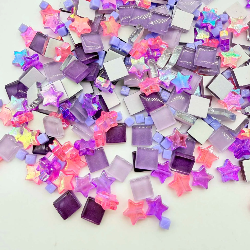 2oz Glass Mosaic Tile Set – Mixed Shapes & Colors for DIY Crafts Glass Mosaic Tiles Zpaxo