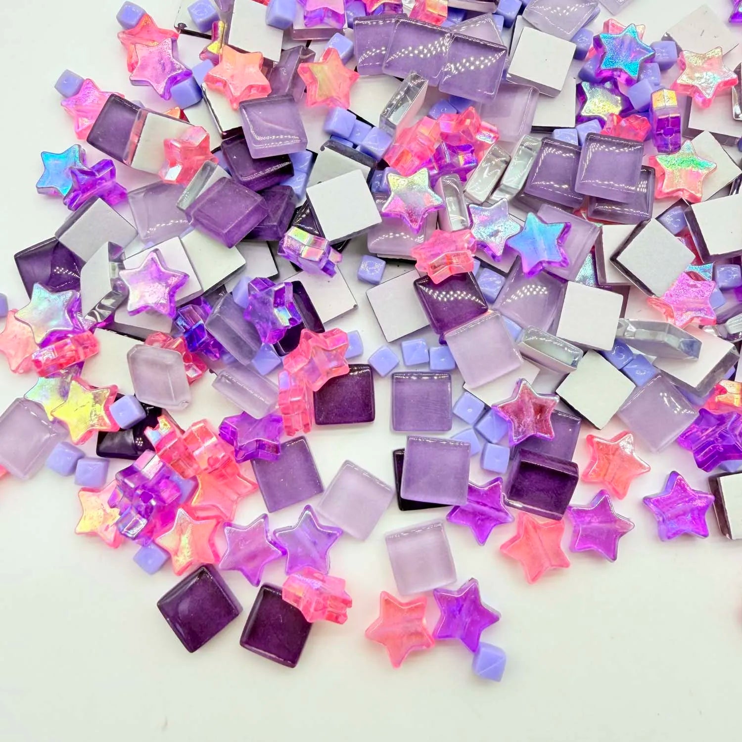 2oz Glass Mosaic Tile Set – Mixed Shapes & Colors for DIY Crafts Glass Mosaic Tiles Zpaxo