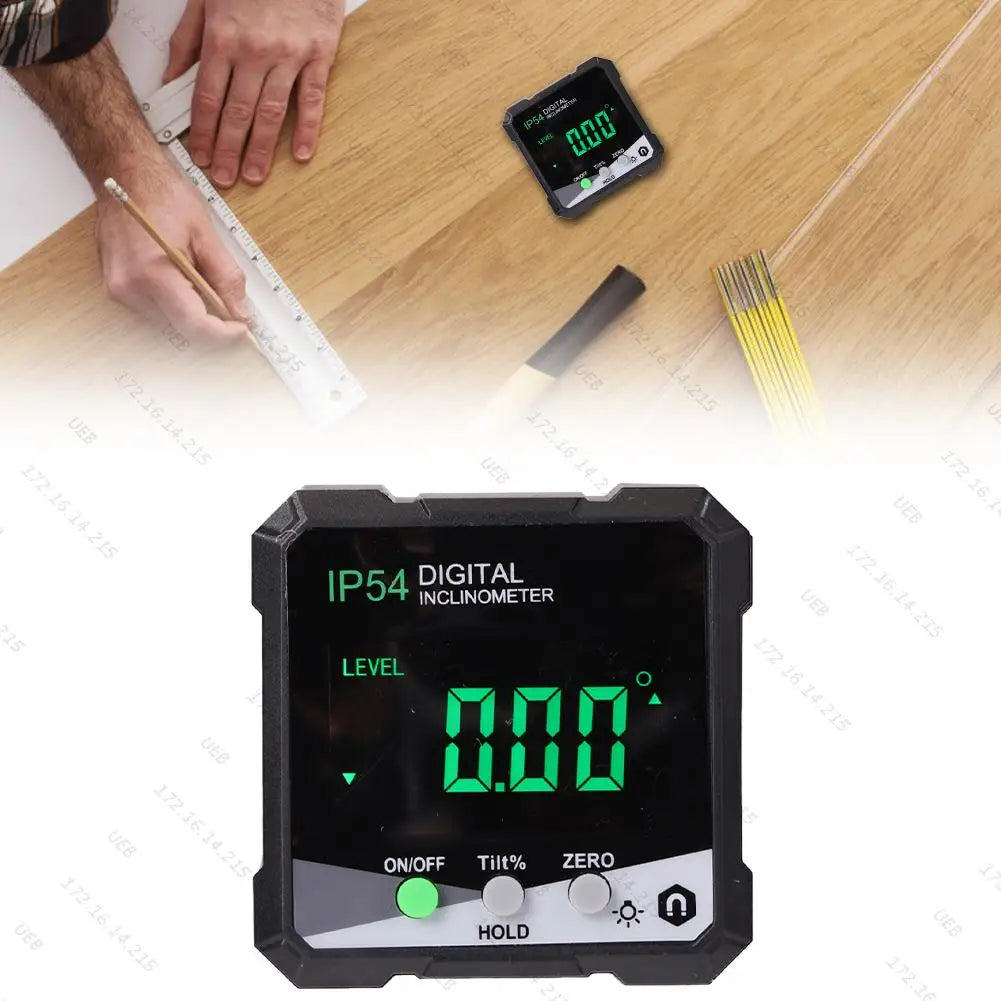 Digital Angle Finder IP54 Waterproof Gauge LCD Display Table Saw