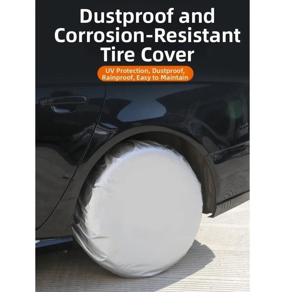 Waterproof Universal Wheel Tire Covers UV Sun Protector Full Wrapped Zpaxo