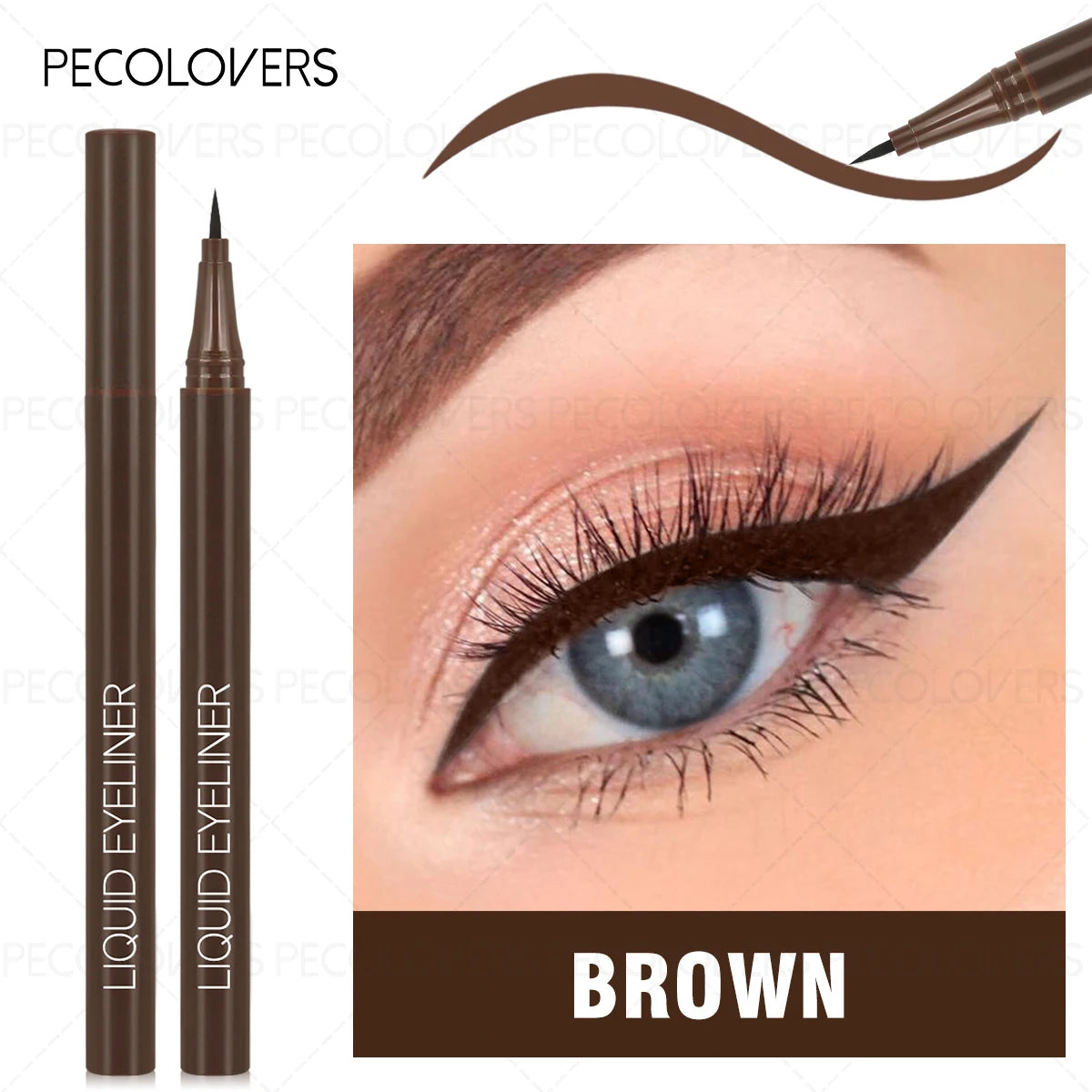 Quick-dry Eyeliner Pen Waterproof Long-lasting Gentle Formula Sleek