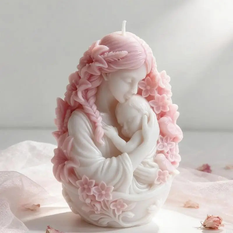 Soft Silicone Mother Baby Art Mould Craft Home Decoration