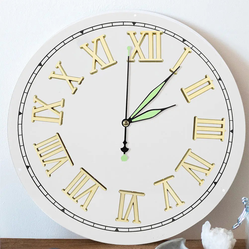 2Sets Premium Electroplated Clock Numbers Roman Numeral Making DIY