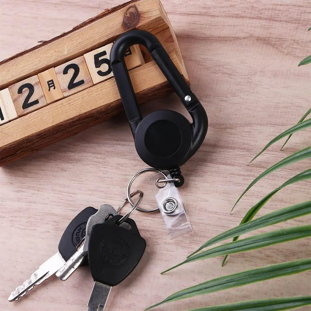 Name Tag Card ID Lanyard Office Supplies Pull Keychain Tool Keychain Badge Holder Clip Badge Reel Clip Key Ring Clips Zpaxo