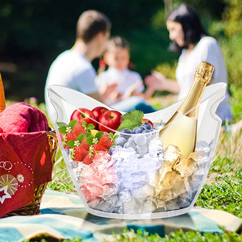Hot Transparent Ice Bucket Beverage Bucket Cooling Large Ice Bucket Used for Wine Champagne Bar Home Party Supplies Zpaxo