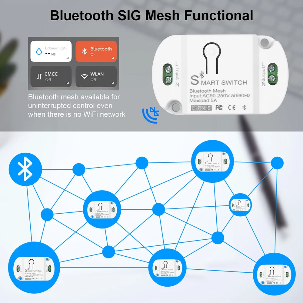 BLuetooth/BLE Switch Module Relay For Light LAMP On/Off 2.4G Wireless Remote Control Tuya Smart Life Timer DIY Home Automation Zpaxo