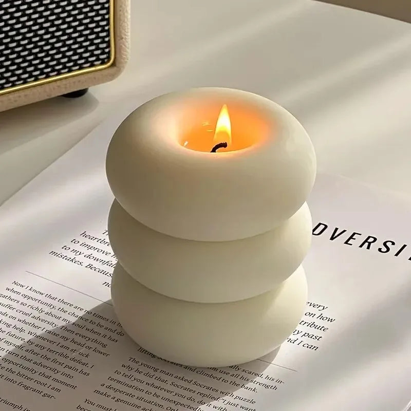 Nordic-style Donut Scented Candles Creative Soy Wax Decorations