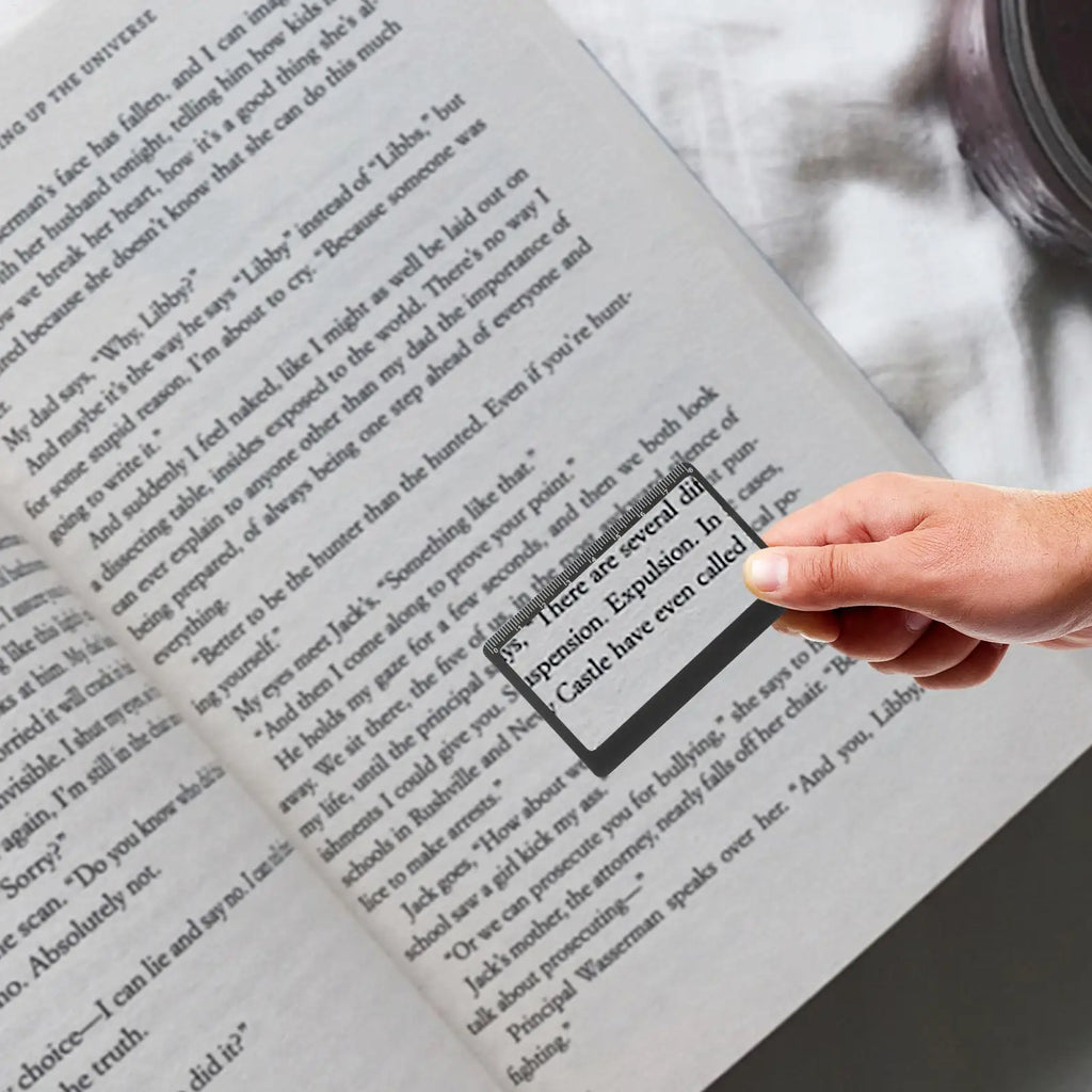 Wallet Magnifier Card 3X Mini Magnifying Glass Ruler Pocket Reading