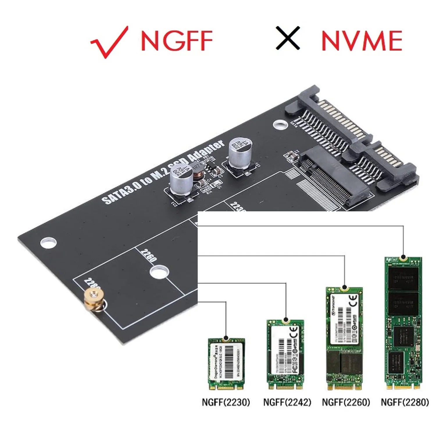 SATA B+M Key M.2 NGFF Ssd To Sata 3 Raiser M.2 To Sata Adapter Expansion Card M.2 SATA Adapter Raiser M2 To SATA Adapter Zpaxo
