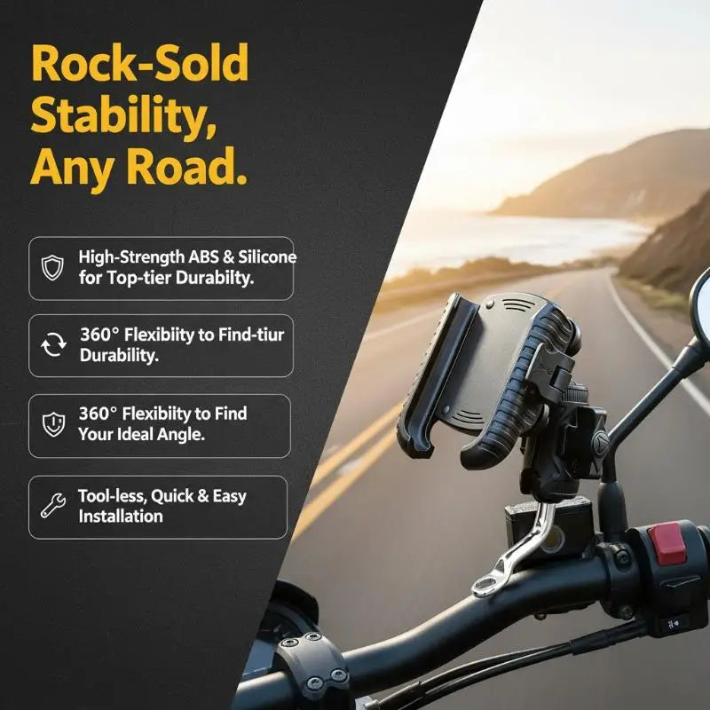 Universal Shockproof Bike & Motorcycle Phone Holder Mount