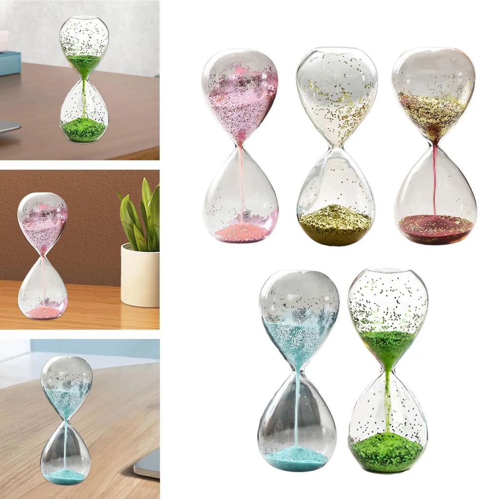 Glitter Sand Hourglass Timer – Desktop Ornament & Holiday Gift Decorative Hourglass Timer Zpaxo