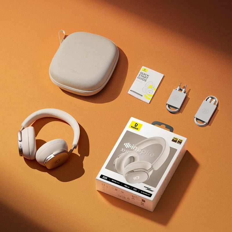 Baseus Inspire XH1 ANC Wireless Headphone Bluetooth 6 1 48dB Adaptive Zpaxo Starlight Off-White China Mainland