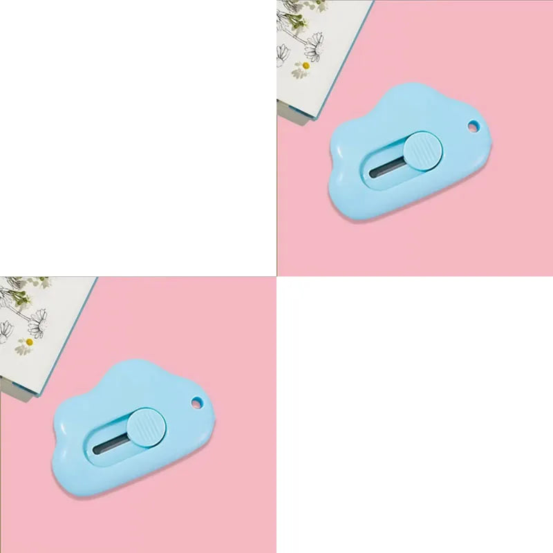 Kawaii Mini Box Cutter – Cloud & Rabbit Pocket Utility Knife