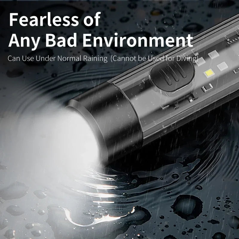 POCKETMAN Mini Keychain Flashlight – USB Rechargeable LED Torch