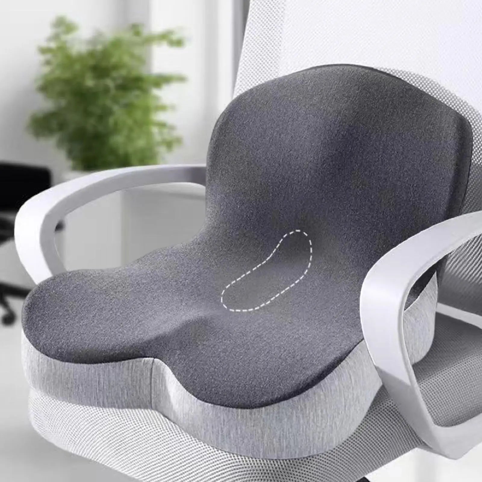Office Chair Cushion Zipper Breathable Slow Rebound Seat Adults Women