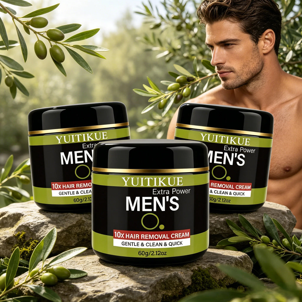 YUITIKUE Men's Hair Removal Cream – Gentle, No Irritation Hair Removal Cream Zpaxo 3pc