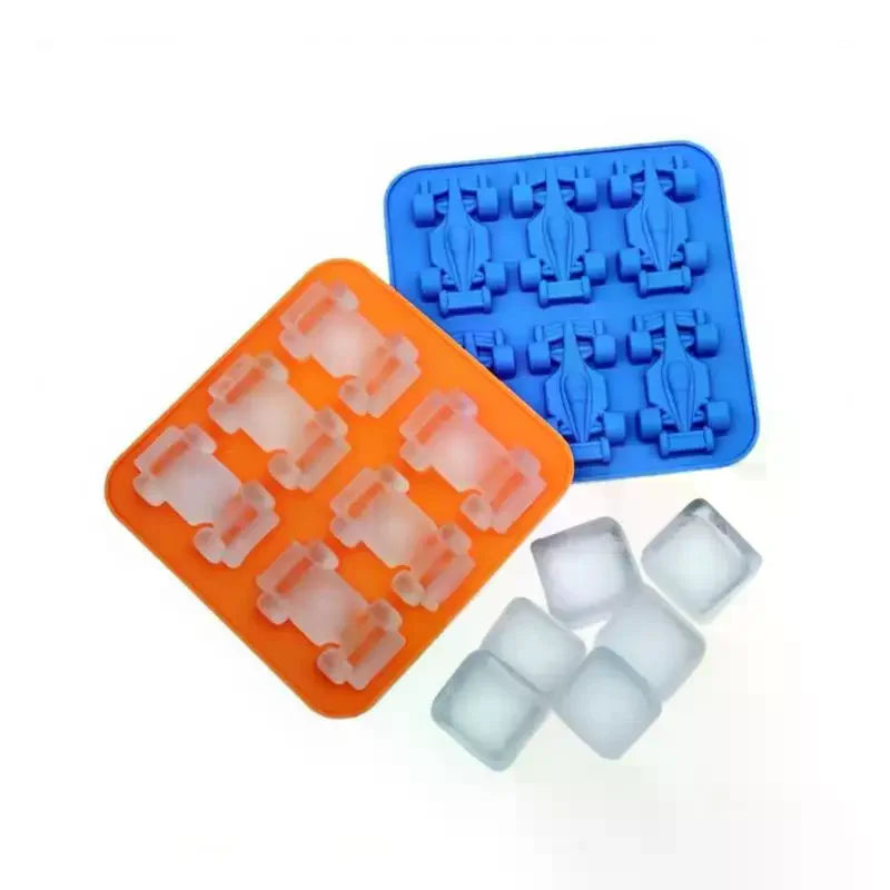 6-Cavity Racing Car Mold Mold, Silicone Racing Car Jelly Mold 3d Race Car Tumbler Tray Baking Tool Zpaxo