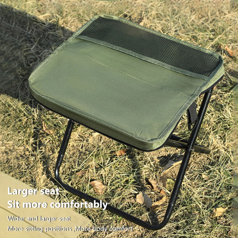 Outdoor Small Pencil Case Stool Mesh Bag Zipper Folding Chair Wear