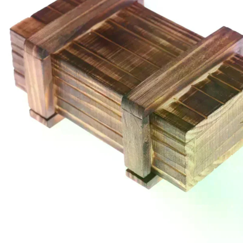 Brain Teaser Kids Magic Compartment Wooden Puzzle Box Secret Drawer Zpaxo