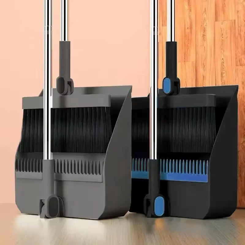 Long Handle Broom & Dustpan Set – Home & Office Sweeping Kit Broom & Dustpan Set Zpaxo