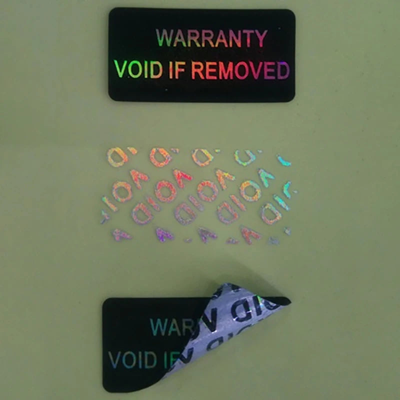 100Pcs Warranty Protection Sticker Security Seal Brittle Paper Tamper Proof Warranty Void Label Stickers Adhesive Label Guanante Zpaxo