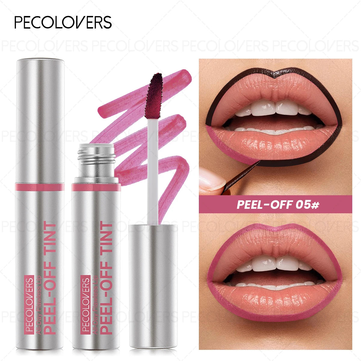 Peel-Off Lip Liner Tattoo, Waterproof Long-Lasting Matte Lip Stain, Hydrating Makeup, Lip Liner & Gloss Zpaxo 05