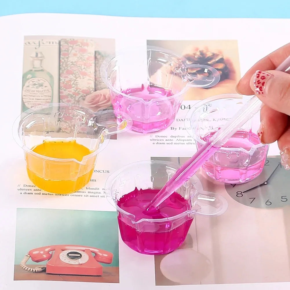 Resin Mixing Casting Tools Kit 10 Mixing Cups 10 Measuring Cups 10 Wooden Sticks 10 Droppers DIY Craft Jewelry Making Zpaxo