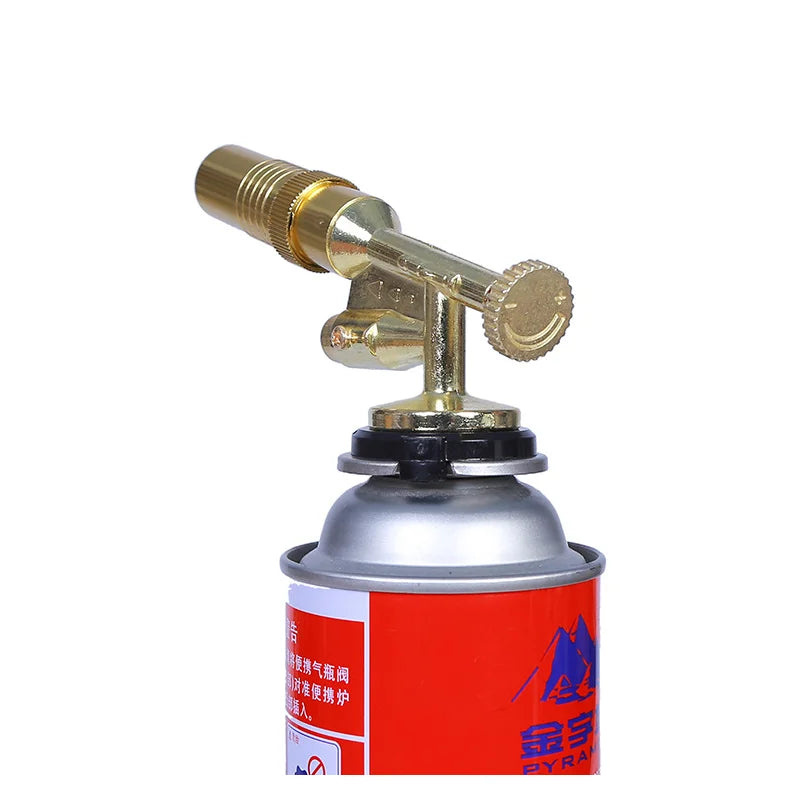 Handheld Copper Alloy Butane Torch Head Adjustable Flame for Kitchen BBQ Baking Cooking Creme - Ergonomic Fire Starter Lighter Zpaxo