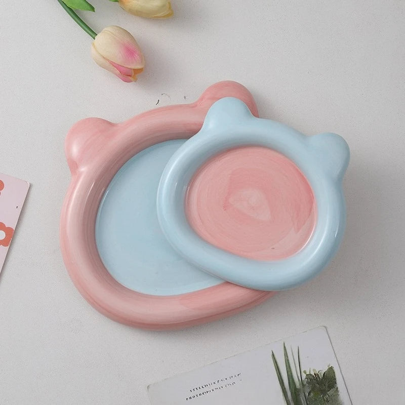 Cat Bowl Canned Bowl Cat Food Bowl Ceramic Pet Dog Bowl Cat Rice Bowl Drinking Water Bowl Not Easy To Knock Over Large Diameter Zpaxo