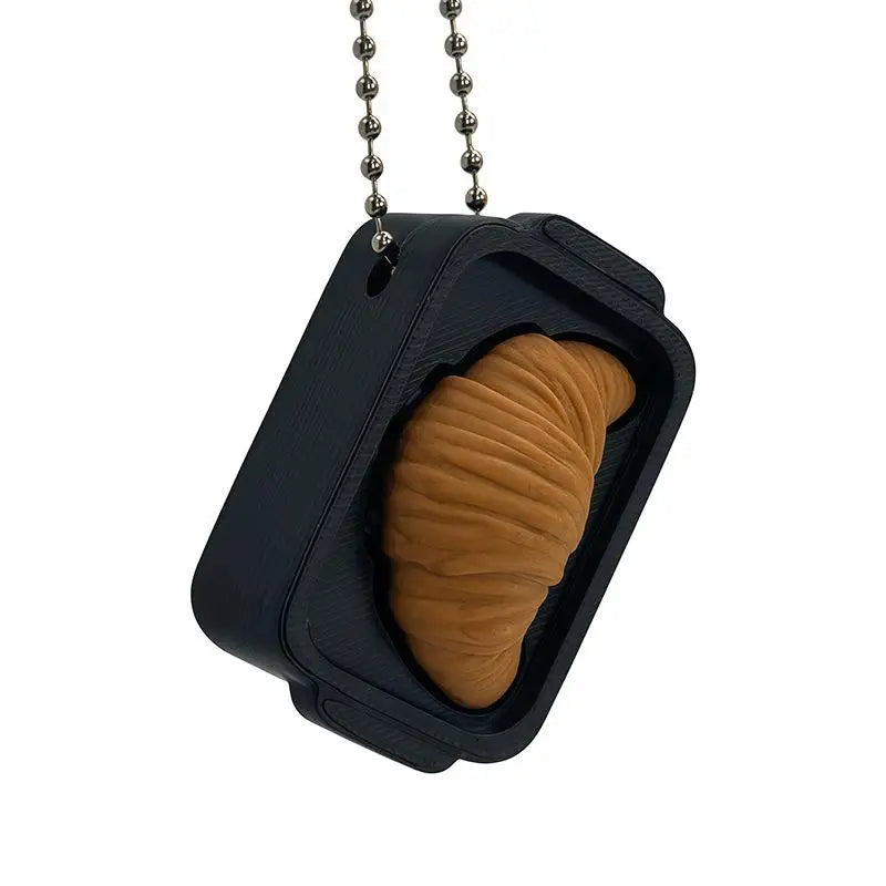 3D Printed Bread Fidget Keychain – Sensory Toy & Desk Charm