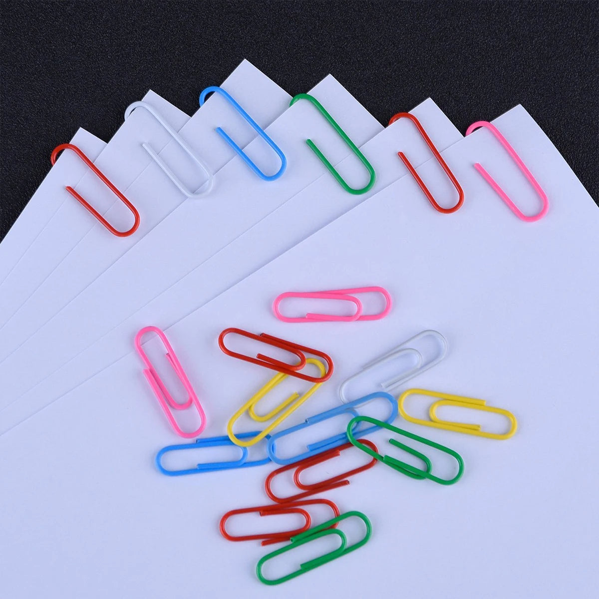 200Pcs Paper Clips Notebook Filing Bookmark Rustproof Paperclips Document Organizing for Office School Supplies Zpaxo