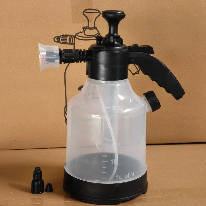Hand Pump Foam Sprayer 3 Types Nozzle Pneumatic Cannon Snow Car Wash