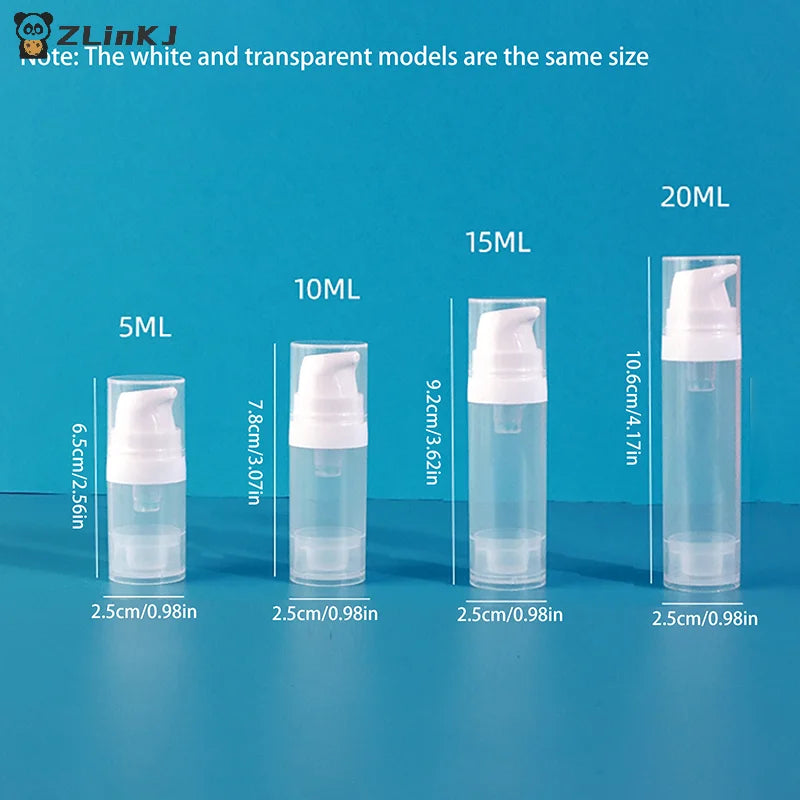 ▶5-50ml Mini Portable Vacuum Press Type Bottle Refillable Makeup Cosmetics For Cream Gel Moisturizers Liquid Lotion Bottles Zpaxo