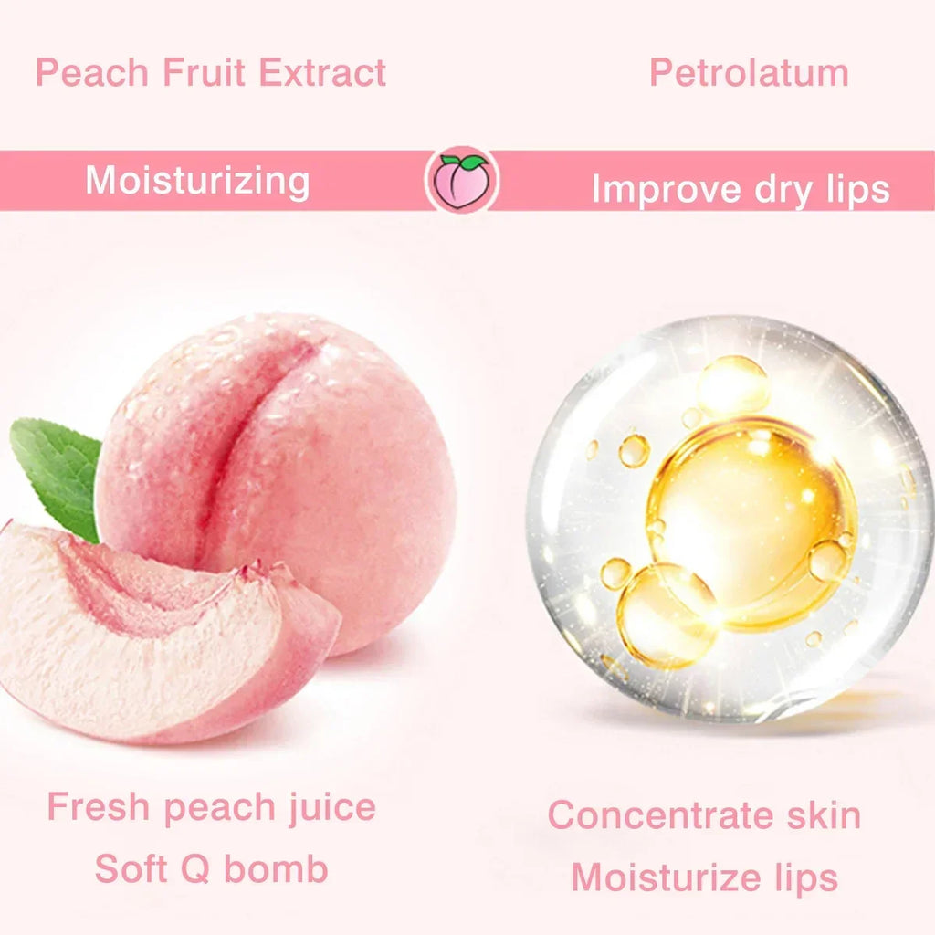 Colorless Vitality Color Lip Balm Change Lipstick Peach Girl Moisturizing Long Lasting Lip Gloss Makeup Care Repair Lip Mask Zpaxo