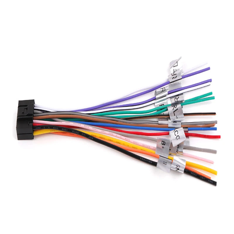Universal Power Horn Wire Plug 16 Pins Car Audio Wiring Harness Adapter Plug Auto Stereo Connector For Radio CD DVD Zpaxo