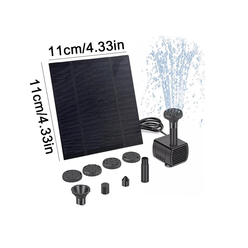 Solar Panel Powered Water Feature Pump Solar Fountain Pond Pump Kit Solar Water Pump Kit for Bird Bath Ponds Garden Fish Tank Zpaxo