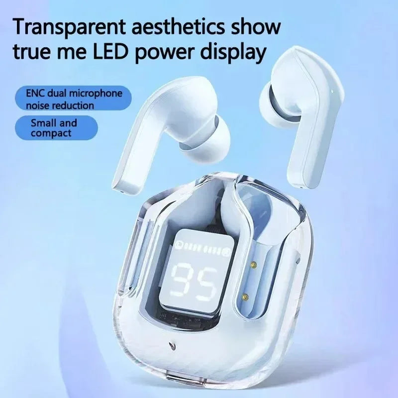 TWS T2 Wireless Earbuds Transparent Bluetooth Headset HIFI Sound 5 3
