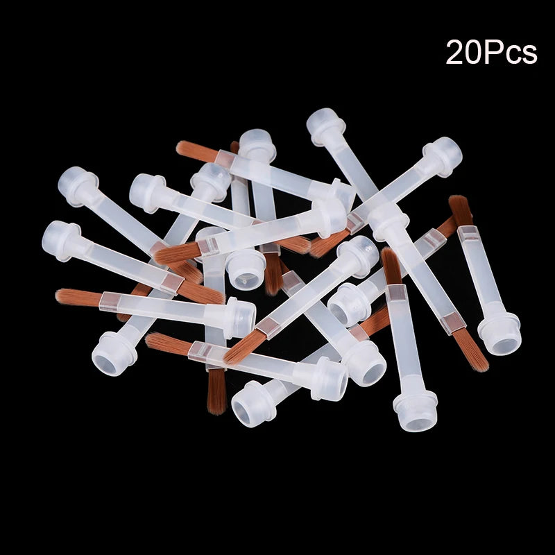 5/10/20Pcs Disposable Nail Polish Brush For 15ml Nail Polish Bottle Replacement Brush Brown Hair Nail Art Brush Applicators Zpaxo 20Pcs